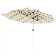 Parasole ogrodowe - Parasol ogrodowy podwójny kremowy XXL 4.65 m - miniaturka - grafika 1