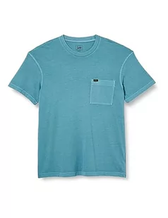 Lee Koszulka męska typu t-shirt, z kieszeniami typu t-shirt, niebieski, XXL - Koszulki męskie - miniaturka - grafika 1