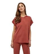 Bluzy damskie - Desires Damska bluza z kapturem Gabi, Czerwony, drewniany, M - miniaturka - grafika 1