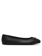 Baleriny - Tommy Hilfiger Baleriny Th Hardware Leather Ballerina FW0FW08654 Czarny - miniaturka - grafika 1