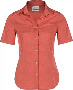 Koszulki i topy damskie - Fjallraven Damska koszulka High Coast Stretch Shirt Ss W pomarańczowa Pomarańczowy (Dahlia) XL F89846-Dahlia-XL - grafika 1