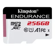 Karty pamięci - Kingston 256GB microSDXC High Endurance UHS-I U1 A1 95MB/s - darmowy odbiór w 22 miastach i bezpłatny zwrot Paczkomatem aż do 15 dni - miniaturka - grafika 1