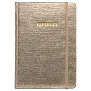 Notes PU błyszczący z gumką złoty - Notesy i bloczki - miniaturka - grafika 1