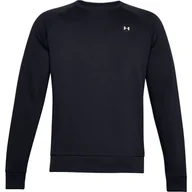 Bluzy męskie - Męska Bluza UNDER ARMOUR UA RIVAL FLEECE CREW 1357096-001 – Czarny - miniaturka - grafika 1
