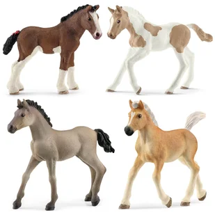 Schleich Horse Club - Zestaw figurek koni, źrebaki figurki zwierząt dla dzieci 4 szt. - Klocki - miniaturka - grafika 1