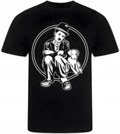 Koszulki męskie - KOSZULKA MĘSKA NADRUK CHARLIE CHAPLIN FIMOWA PREZENT PREMIUM S - miniaturka - grafika 1