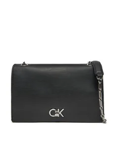 Calvin Klein Torebka Ck Medium Conv Chain Bag K60K612810 Czarny - Torebki damskie - miniaturka - grafika 1