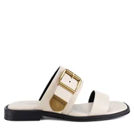 Klapki i japonki damskie - Klapki Badura LOTUS-118261 Biały - miniaturka - grafika 1