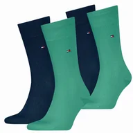 Skarpetki męskie - Tommy Hilfiger Skarpety Męskie 39-42 Granatowy Zielony - miniaturka - grafika 1