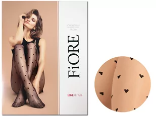 Rajstopy Damskie W Serca Serduszka Fiore Nude 3 - Rajstopy - miniaturka - grafika 1