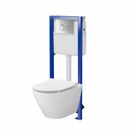 Stelaże i zestawy podtynkowe do WC - CERSANIT S701-746 Zestaw podtynkowy CITY miska 50,5cm + deska + stelaż + przycisk CHROM POŁYSK - miniaturka - grafika 1