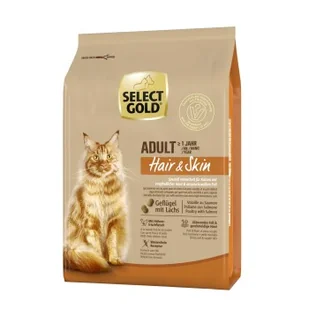 SELECT GOLD Hair+Skin Adult Łosoś i drób 2,5 kg - Mokra karma dla kotów - miniaturka - grafika 1
