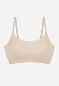 Biustonosze - Beżowy Usztywniany Biustonosz o Bezszwowym Wykończeniu Bez Fiszbin Leanoreth - miniaturka - grafika 1
