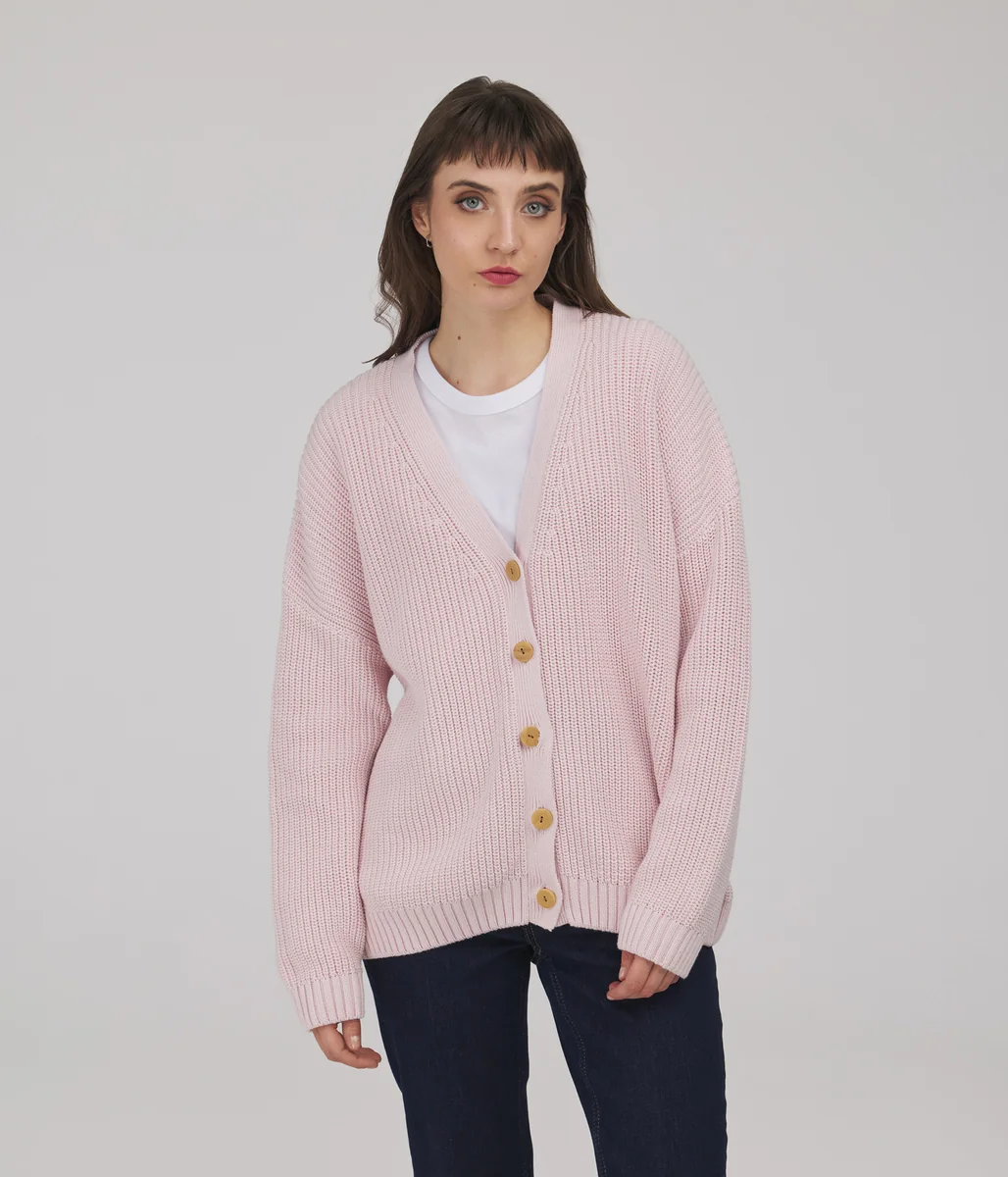 Sweter damski z bawełny organicznej RIVA ORGANIC PALE LILAC-M