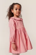 Sukienki i spódniczki dla dziewczynek - Konges Sløjd sukienka bawełniana dziecięca kolor czerwony mini rozkloszowana - miniaturka - grafika 1