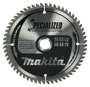 Makita B-33233 piła tarczowa do cięcia aluminium 160x20 mm 60 zębów Specialized - Tarcze do pił - miniaturka - grafika 1