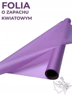 Folia, papier śniadaniowy, serwetki - Matowa folia do pakowania o zapachu róży 50cmX9m Liliowy, 7438 - miniaturka - grafika 1