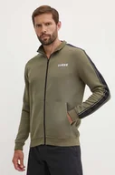 Bluzy męskie - Guess bluza męska kolor zielony z nadrukiem - miniaturka - grafika 1