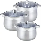 Zestawy garnków i patelni - Klausberg Garnki duże KLAUSBERG KB-7178, zestaw, 3 elementy - miniaturka - grafika 1