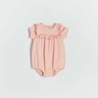 Body dla niemowląt - Reserved - Bawełniane body z falbaną - Pomarańczowy - grafika 1