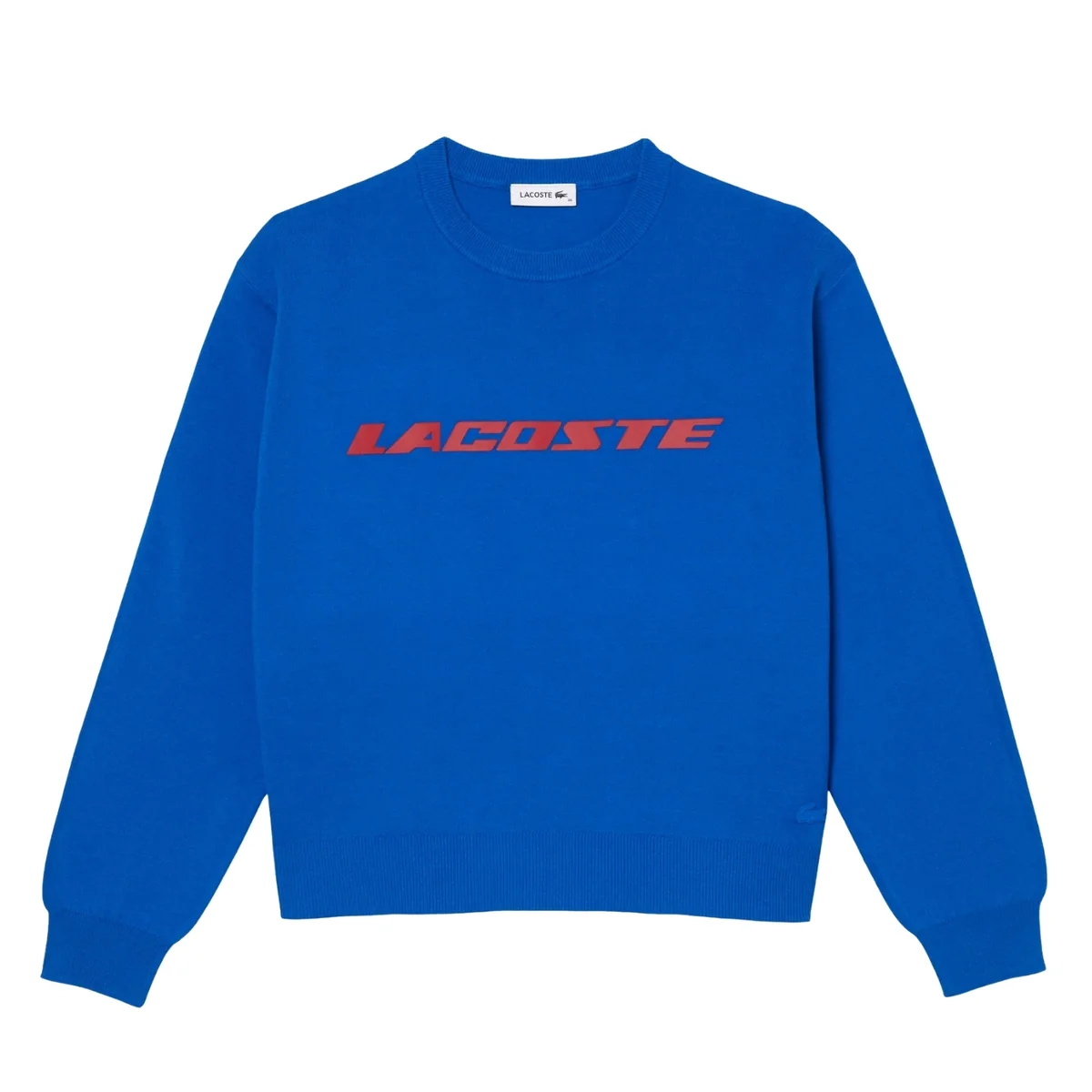 Bluza dzianinowa damska Lacoste AF2229 bawełniany niebieski swete r. 34
