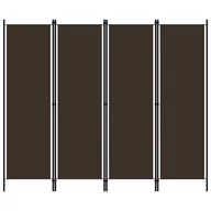 Parawany - Parawan 4-panelowy, brązowy, 200 x 180 cm - miniaturka - grafika 1