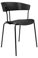 Krzesła - King Home Krzesło czarne z tworzywa JETT polipropylen, metal PC-161 - miniaturka - grafika 1