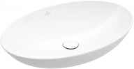 Umywalki - VILLEROY - BOCH 4A480001 Loop & Friends Umywalka stojąca na blacie 620 x 420 x 150 mm, Weiss Alpin, z przelewem, Nieszlifowany - miniaturka - grafika 1