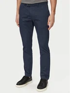 Spodnie męskie - Bugatti Chinosy 4130-16370E Granatowy Regular Fit - miniaturka - grafika 1