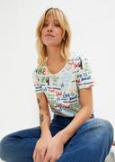 Koszulki i topy damskie - T-shirt z nadrukiem - bonprix - miniaturka - grafika 1