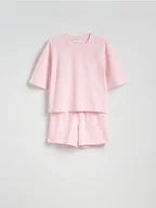 Moda i Uroda OUTLET - Reserved - Dwuczęściowa piżama - różowy - miniaturka - grafika 1