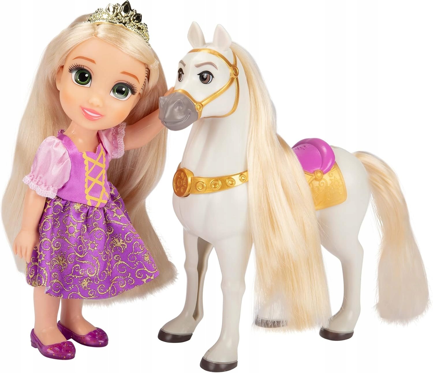 Lalka Roszpunka I Koń Maximus Disney Princess Zestaw Upominkowy 15 CM