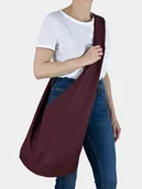 Torebki damskie - Bordowa torba hobo w stylu boho / vegan - miniaturka - grafika 1