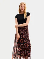 Sukienki - Desigual Sukienka letnia Galiana 24SWVK65 Czarny Regular Fit - miniaturka - grafika 1