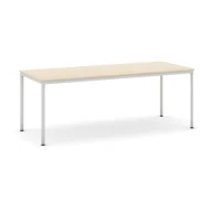 Stoły - B2B Partner Stół do jadalni 2000 x 800 mm, blat dąb, nogi jasnoszare 555776 - miniaturka - grafika 1
