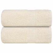 Ręczniki - vidaXL Ręczniki dla gości, 2 szt., kremowe, 30x50 cm, bawełna 100% - miniaturka - grafika 1