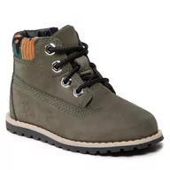 Botki męskie - Timberland Trzewiki Pokey Pine TB0A2H59A581 Dk Green Nubuck/W Camo - miniaturka - grafika 1