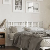 Pozostałe meble ogrodowe - vidaXL vidaXL Metalowe wezgłowie, białe, 160 cm - miniaturka - grafika 1