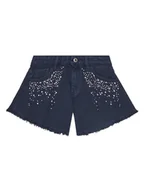 Spodenki damskie - Guess Szorty jeansowe J5RD16 WH1T0 Granatowy Relaxed Fit - miniaturka - grafika 1