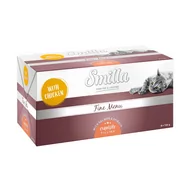 Mokra karma dla kotów - Smilla Fine Menu, z nadzieniem, 8 x 100 g - Kurczak, łosoś, szpinak - miniaturka - grafika 1