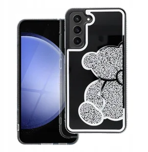 Futerał TEDDY BEAR do SAMSUNG A56 5G srebrny - Etui i futerały do telefonów - miniaturka - grafika 1