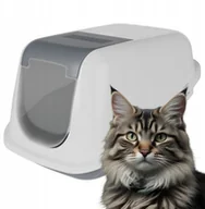 Kuwety dla kotów - RHR Concepyts BV Zamykana kuweta ELLA XXL Szary 51x70x46 - miniaturka - grafika 1