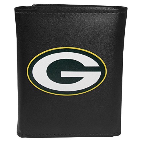 Siskiyou Sports NFL Green Bay Packers potrójnie składany portfel duże logo, czarny