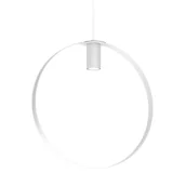 Lampy sufitowe - Metalowa lampa wisząca ORTIGA 5151 Shilo okrągła biała - miniaturka - grafika 1