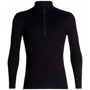 Icebreaker koszulka męska Mens 260 Tech LS Half Zip Black M - Koszulki sportowe damskie - miniaturka - grafika 1