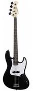 Gitary basowe - Arrow Louisiana 4 Bass Night Black RW/white gitara basowa - miniaturka - grafika 1