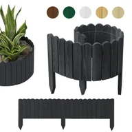 Ogrodzenia - PŁOTEK OGRODOWY, palisada, obrzeże trawnikowe Rollborder 100 x 40 cm Szary - miniaturka - grafika 1