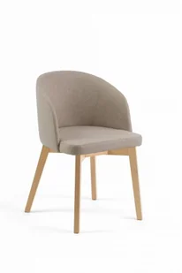 Flavio 2 krzesło tapicerowane beżowe nogi buk naturalny - Krzesła - miniaturka - grafika 1