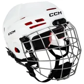 Hokej - Kask hokejowy CCM Tacks 70 Combo White Junior - miniaturka - grafika 1