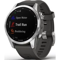 Smartwatch - Garmin Garmin Fenix 7S srebrny z grafitowym paskiem [010-02539-01] 010-02539-01 - miniaturka - grafika 1